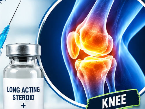 Shoulder and knee joint injection illustration